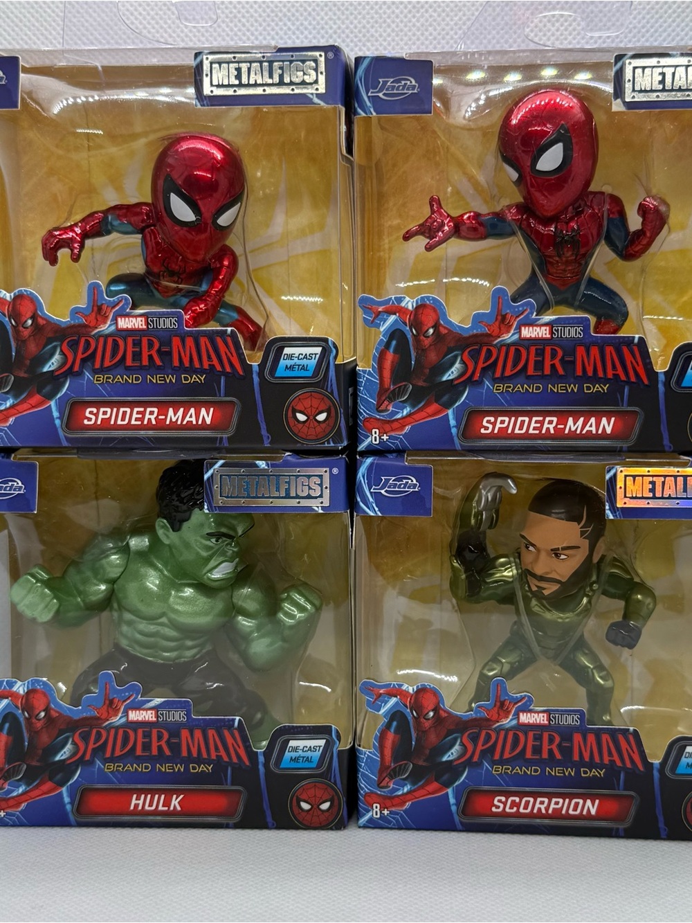 Spider-Man Brand New Day MetalFigs 2.5” Complete Set of 4 Marvel
